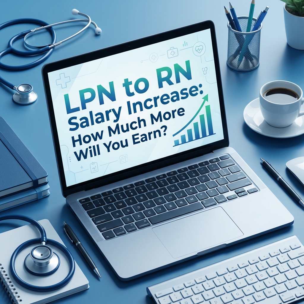 LPN to RN salary increase comparison chart with dollar signs