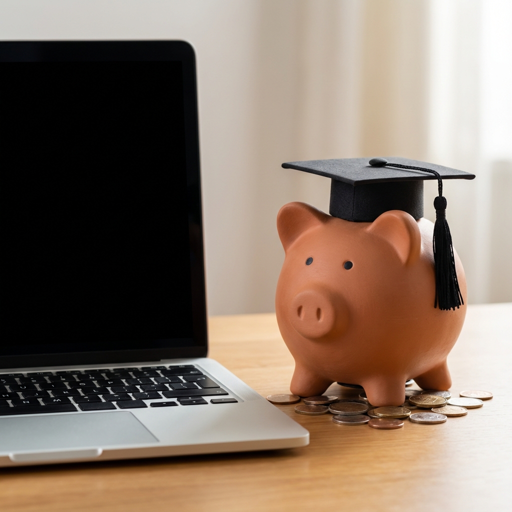 Affordable LPN to RN programs piggy bank with graduation cap